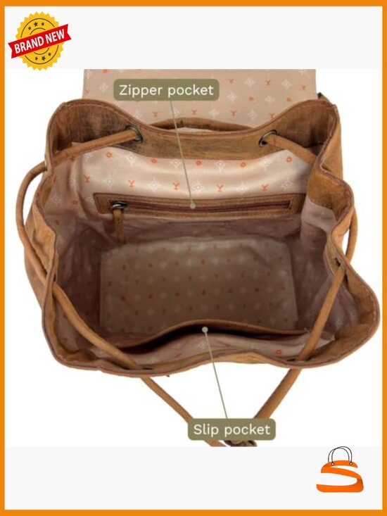 Officially Licensed Yellowstone Studded Leather Backpack for Women - Western 3596 Western Leather Backpack - Officially Licensed  main image 4